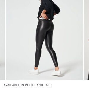 Spanx XL pleather black leggings
